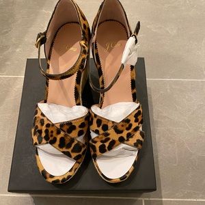 NIB Leopard Calfhair Espadrilles